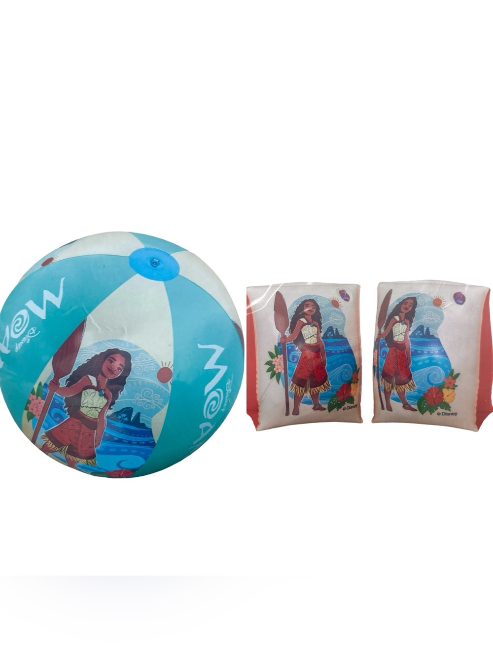 Disney Moana Beach Ball Armband Floaties Kids Beach Pool Summer Vacation Gear